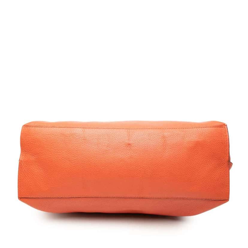 Gucci Large Leather Bamboo Daily Satchel Orange Leather Very good condition - Inside View