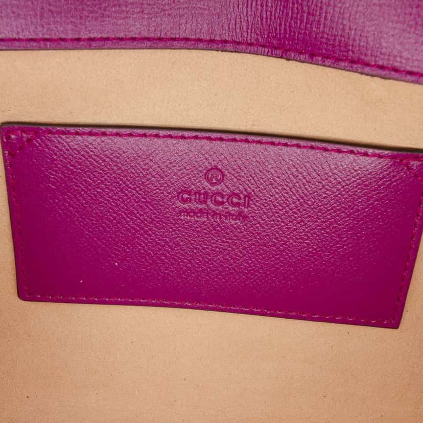 Gucci Mini Leather Horsebit 1955 Web Crossbody Purple Leather Very good condition - Box View