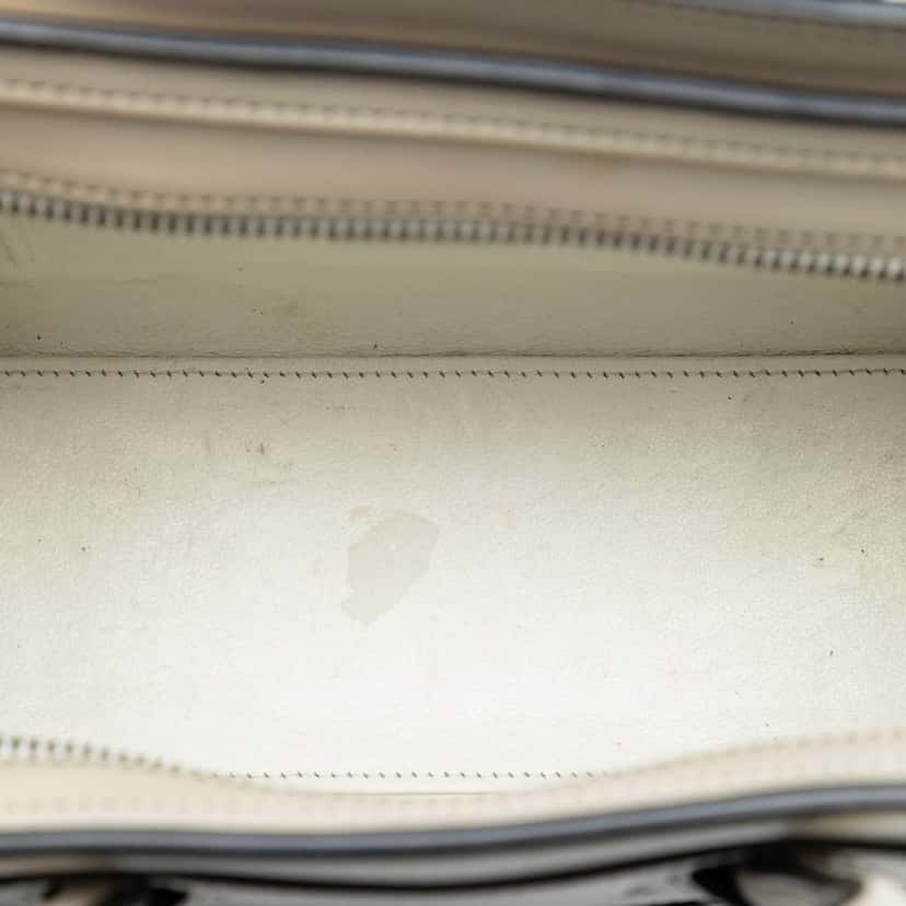 Celine Nano Leather Luggage Tote White Leather Very good condition - Model View