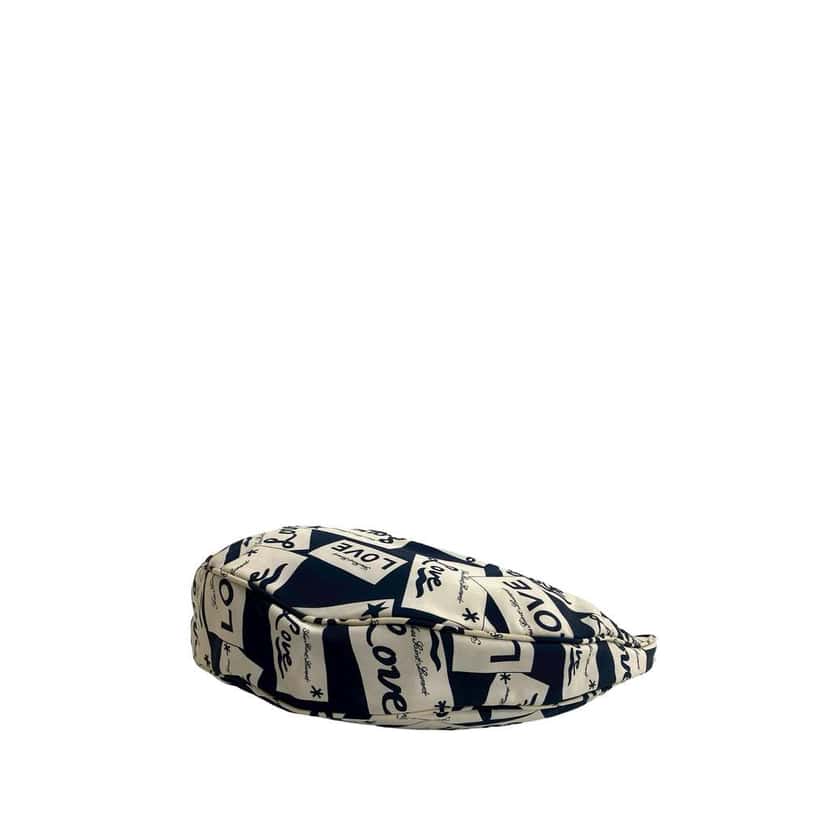 Saint Laurent Printed Nylon Love All Over Hobo Blue Very good condition - Inside View