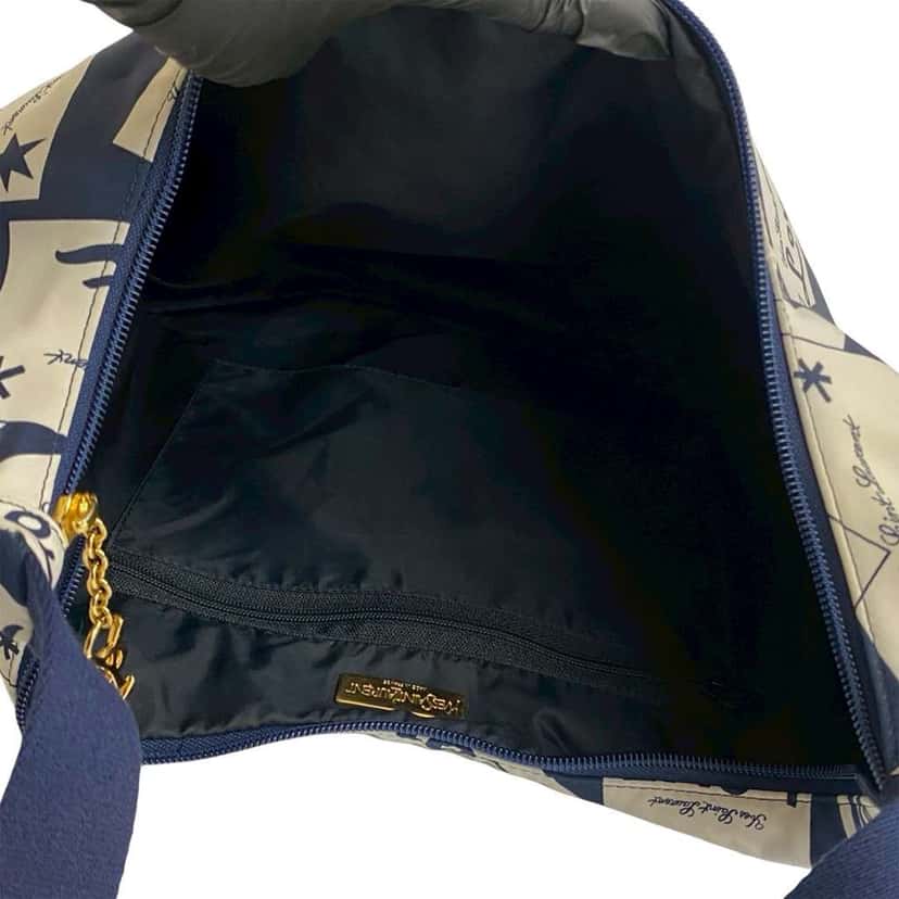 Saint Laurent Printed Nylon Love All Over Hobo Blue Very good condition - Box View