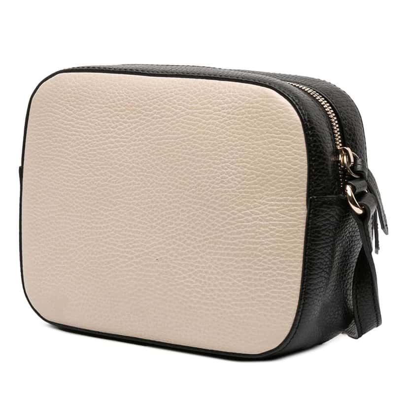 Gucci Small Bicolor Leather Soho Disco Crossbody White Leather Very good condition - Back View