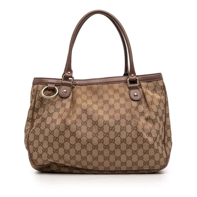Gucci GG Canvas Sukey Tote Brown Canvas Very good condition - Front View