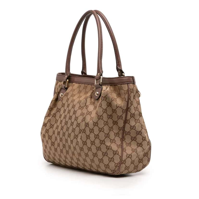 Gucci GG Canvas Sukey Tote Brown Canvas Very good condition - Back View