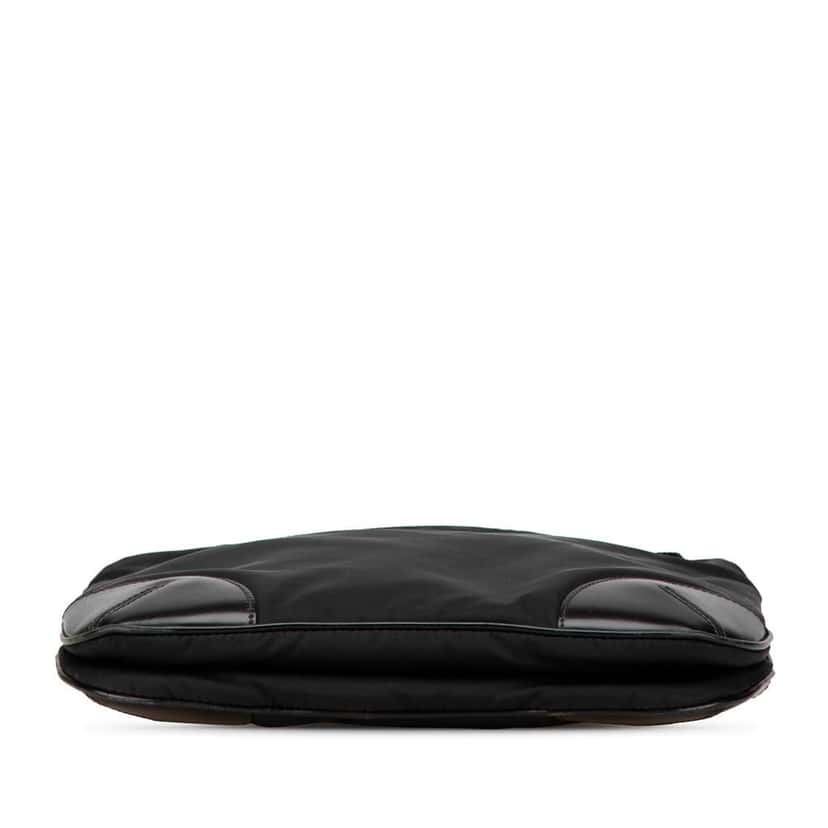 Prada Vitello Trimmed Tessuto Zip Top Crossbody Black Very good condition - Inside View