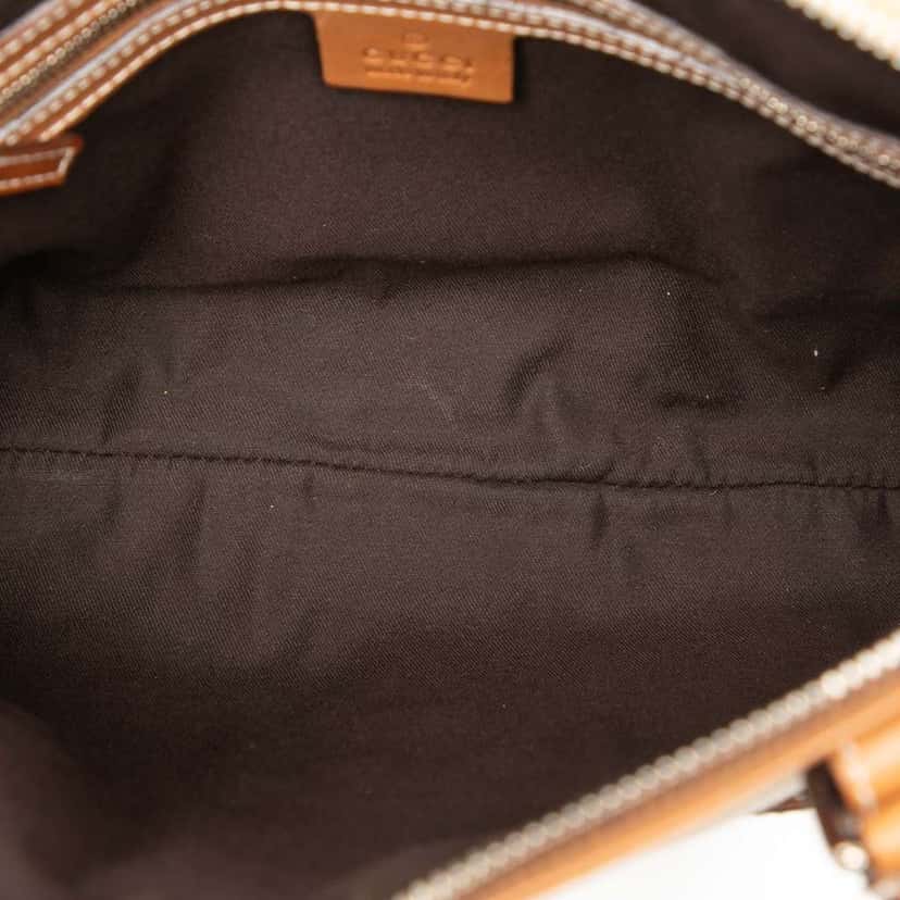 Gucci Canvas Web Reins Shoulder Bag Brown Canvas Very good condition - Model View