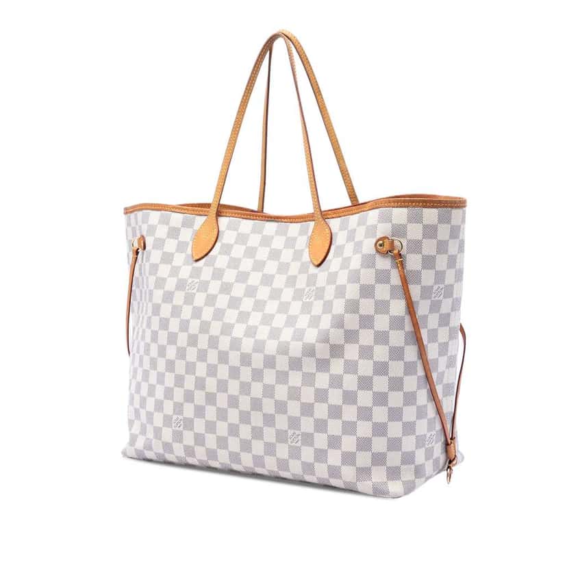 Louis Vuitton Damier Azur Neverfull GM White Very good condition - Back View