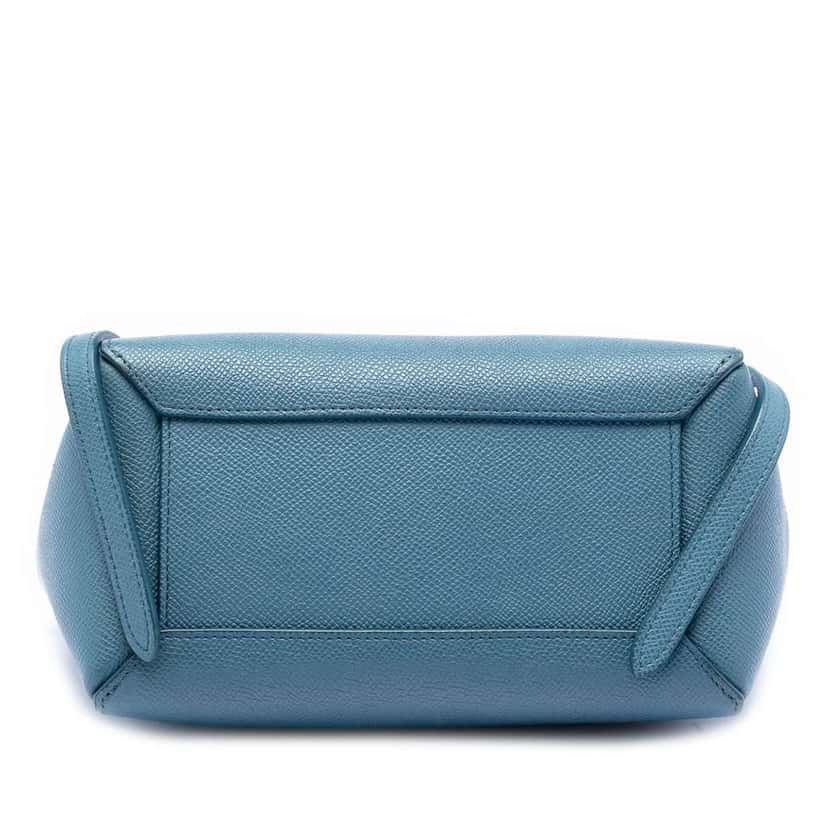 Celine Nano Grained Calfskin Belt Bag Blue Leather Very good condition - Inside View