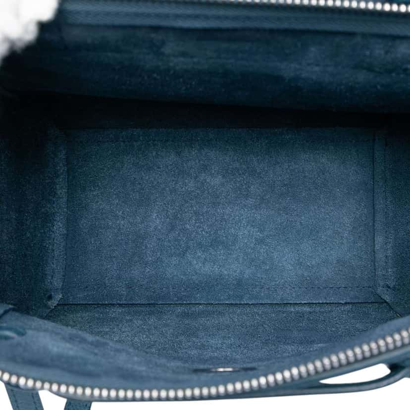 Celine Nano Grained Calfskin Belt Bag Blue Leather Very good condition - Model View