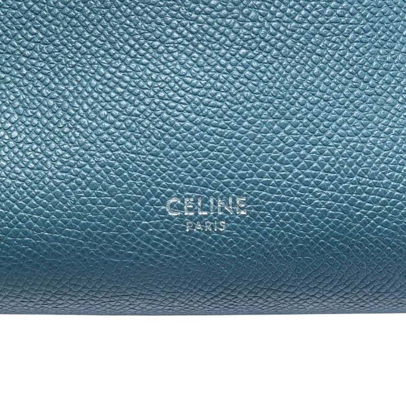 Celine Nano Grained Calfskin Belt Bag Blue Leather Very good condition - Box View