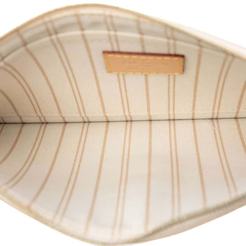 Louis Vuitton Damier Azur Neverfull MM Pouch White Very good condition - Model View