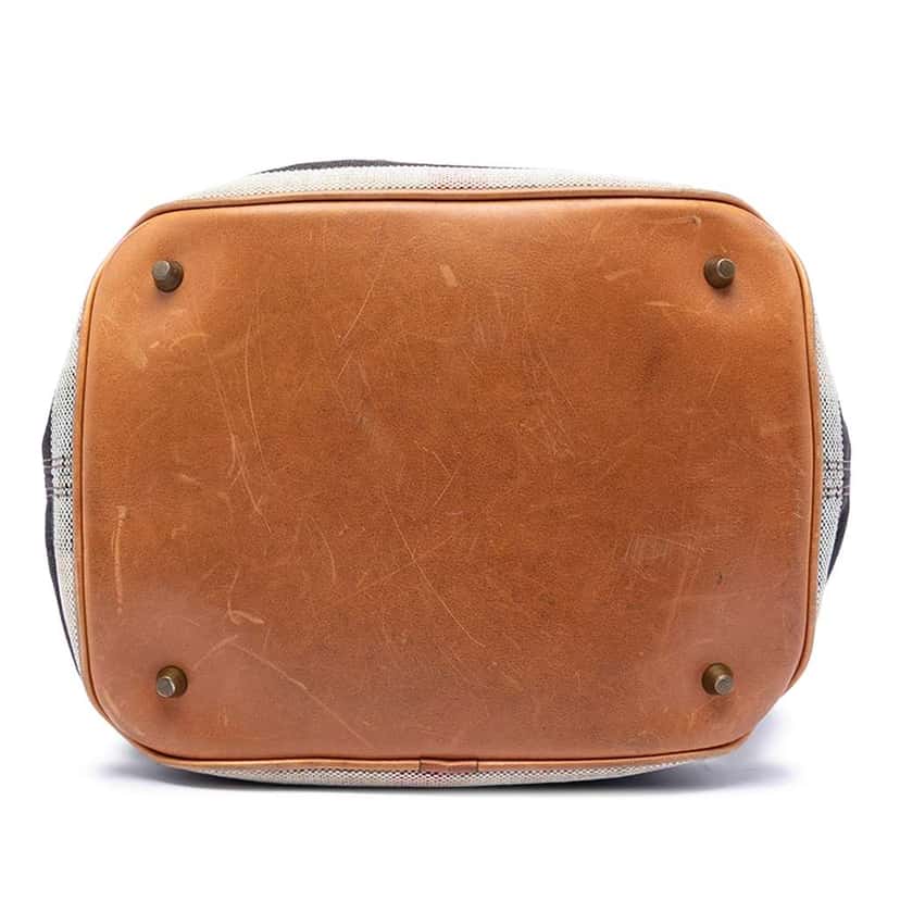 Burberry Medium Mega Check Canvas Ashby Bucket Bag Brown Canvas Very good condition - Inside View