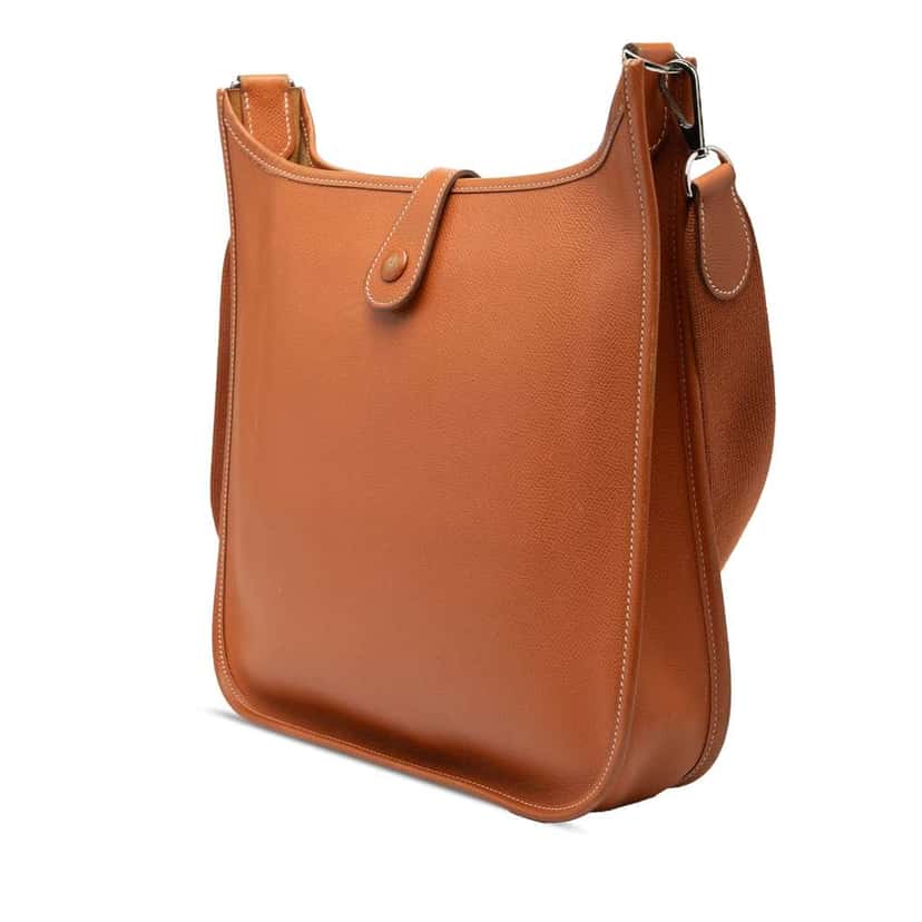 Hermès Epsom Evelyne PM Brown Leather Very good condition - Back View