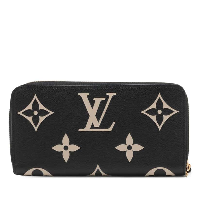 Louis Vuitton Monogram Empreinte Bicolor Zippy Long Wallet Black Leather Very good condition - Back View