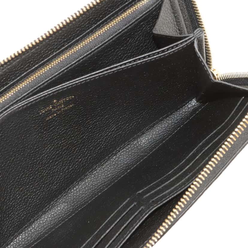 Louis Vuitton Monogram Empreinte Bicolor Zippy Long Wallet Black Leather Very good condition - Model View
