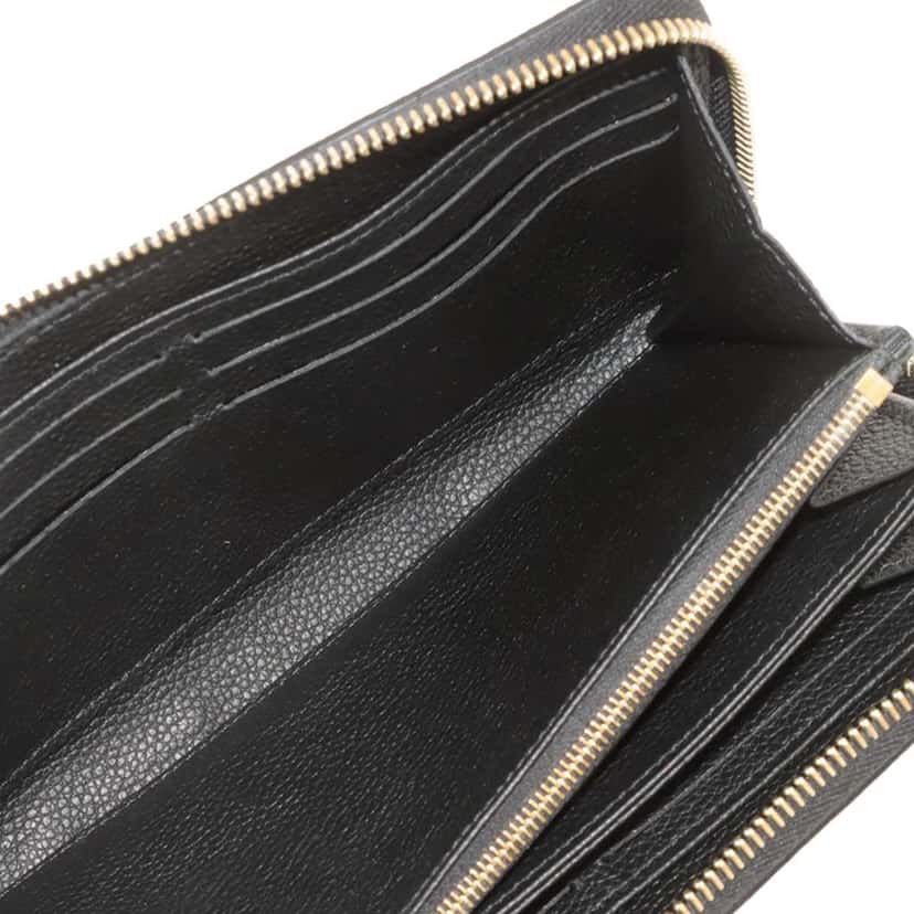 Louis Vuitton Monogram Empreinte Bicolor Zippy Long Wallet Black Leather Very good condition - Box View