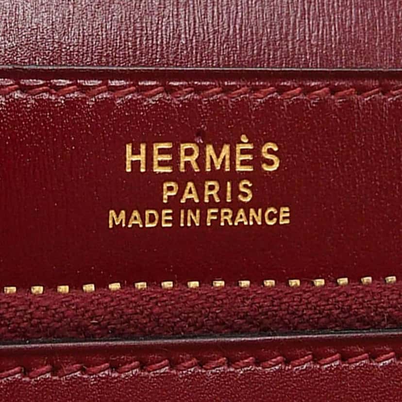 Hermès Box Calf Jet Pochette Clutch Red Leather Good condition - Box View