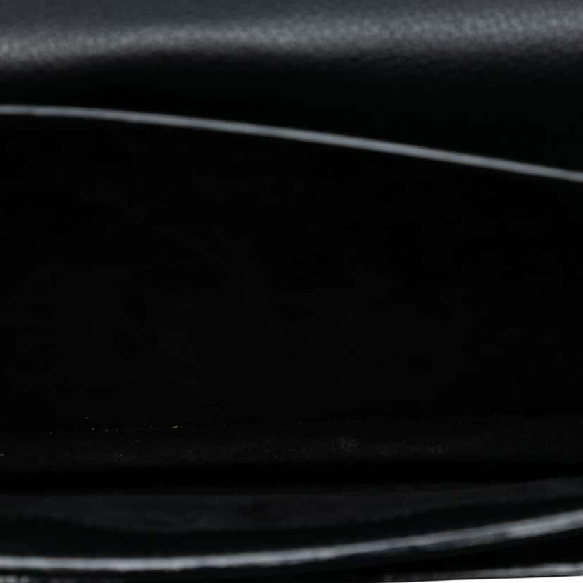 Saint Laurent Medium Grained Calfskin Monogram Sunset Crossbody Black Leather Very good condition - Box View