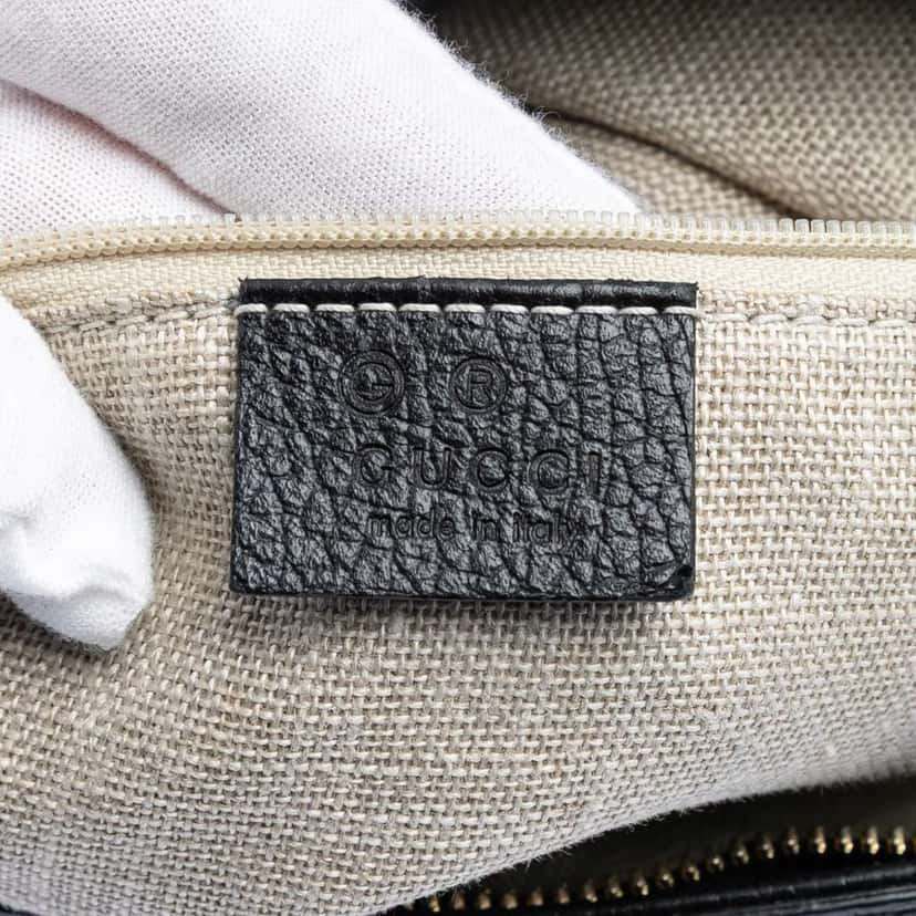 Gucci Leather Bamboo Tassel Satchel Black Leather Very good condition - Box View