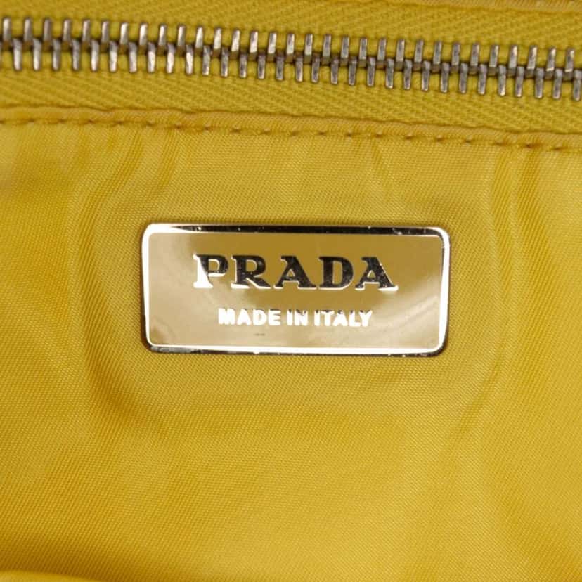 Prada Vitello Trimmed Canvas Canapa Tote Brown Canvas Very good condition - Box View