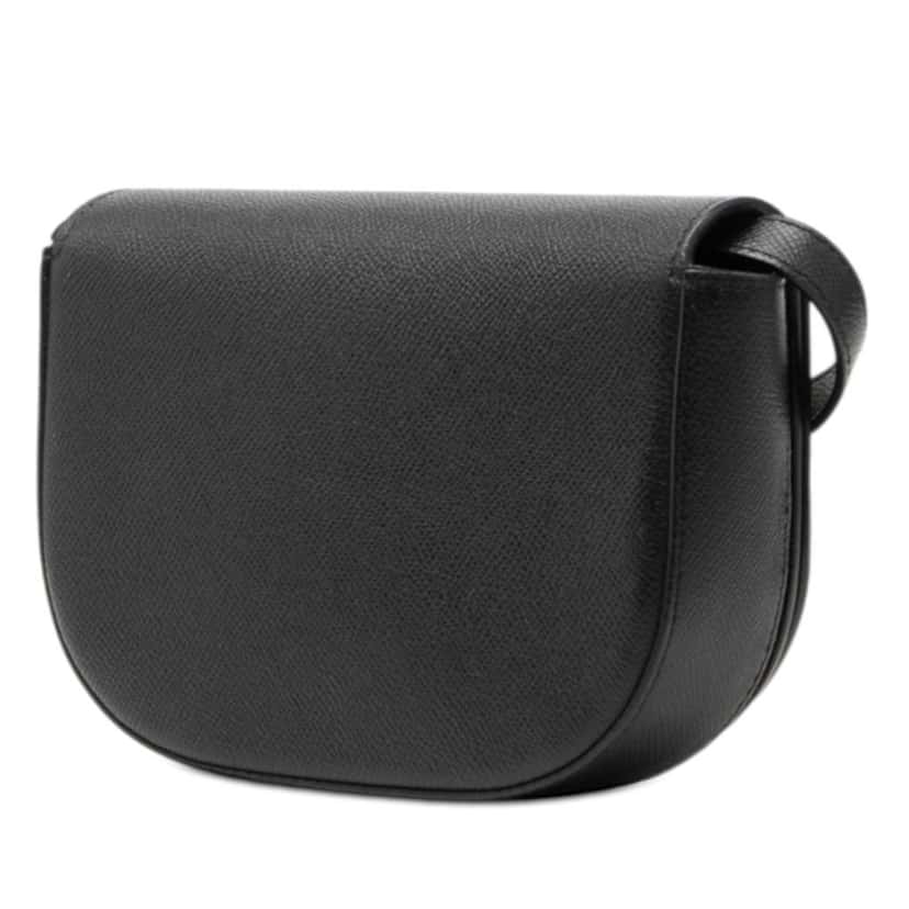 Balenciaga Grained Calfskin Logo Ville Day Crossbody XS Black Leather Very good condition - Back View