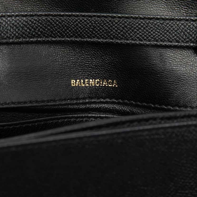 Balenciaga Grained Calfskin Logo Ville Day Crossbody XS Black Leather Very good condition - Box View