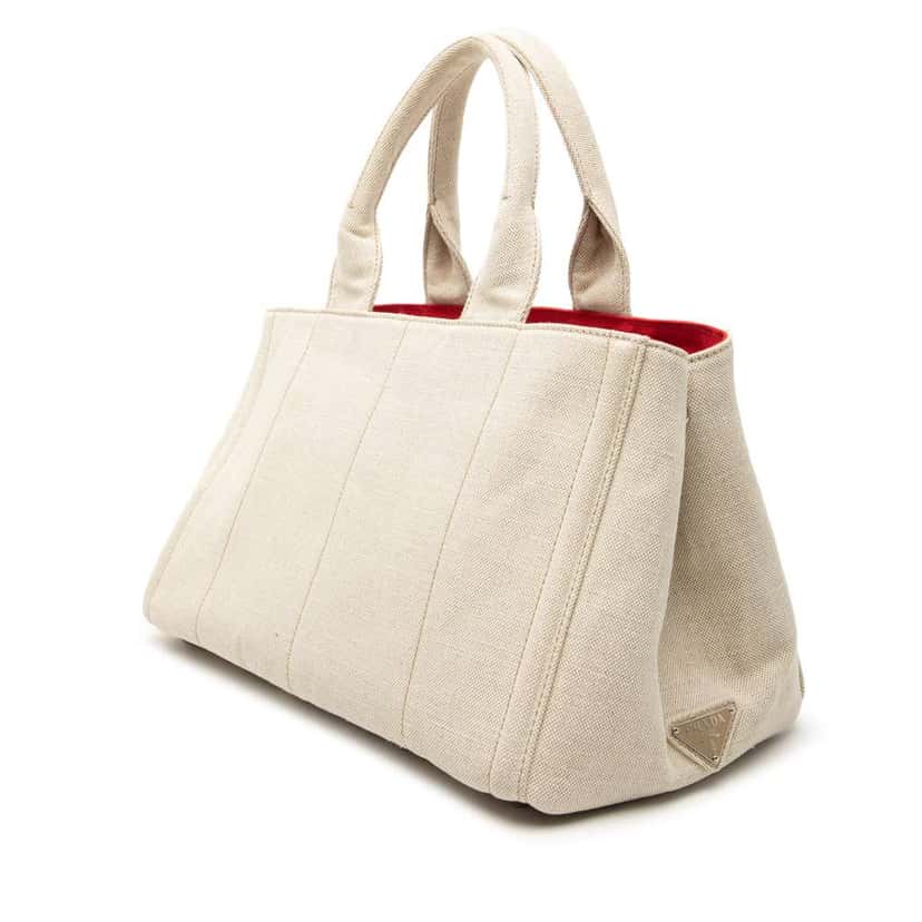 Prada Canvas Canapa Mistolino Tote Brown Canvas Very good condition - Back View