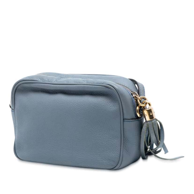 Gucci Leather Soho Disco Crossbody Blue Leather Very good condition - Back View