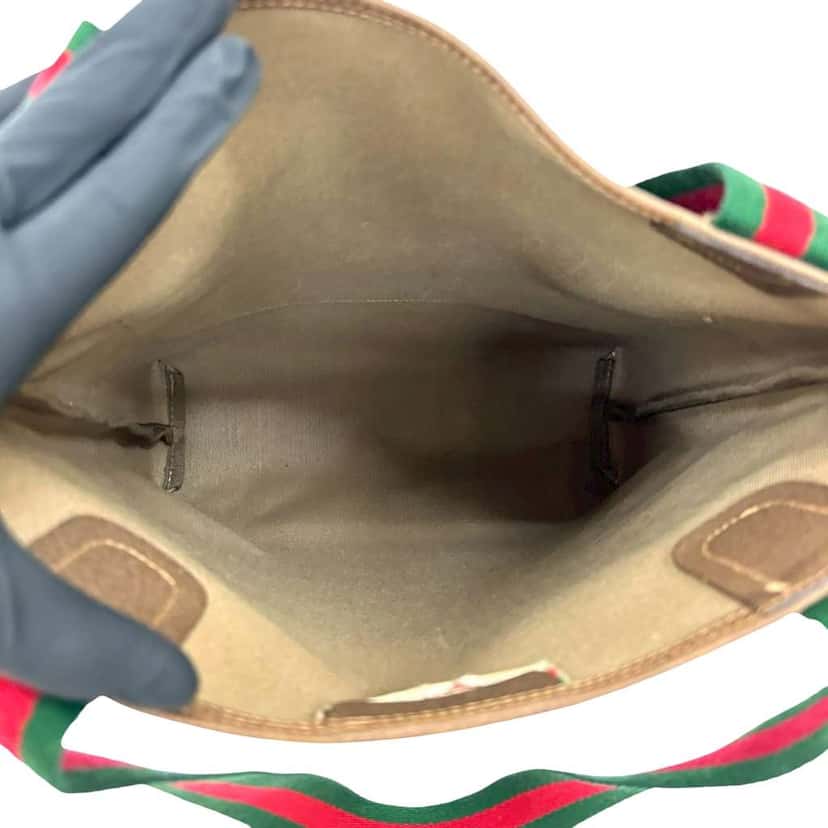 Gucci GG Supreme Web Tote Brown Canvas Very good condition - Inside View