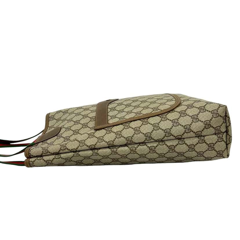 Gucci GG Supreme Web Tote Brown Canvas Very good condition - Box View