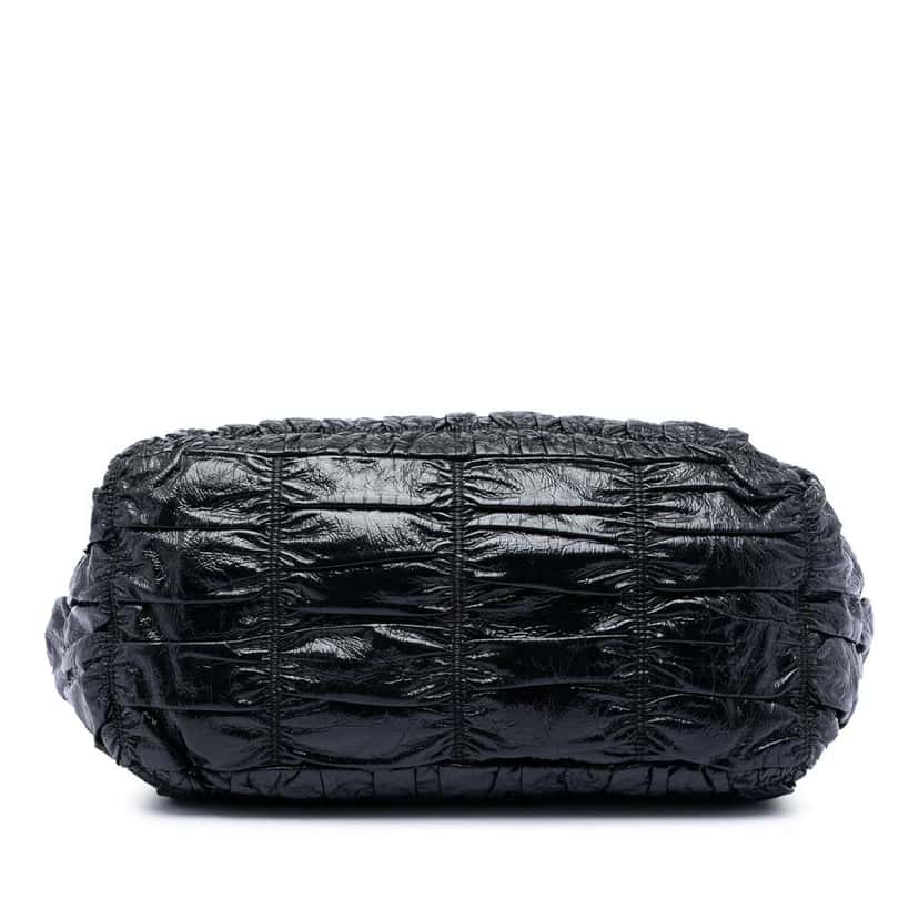 Prada Vernice Gaufre Resin Chain Shopping Tote Black Leather Very good condition - Inside View