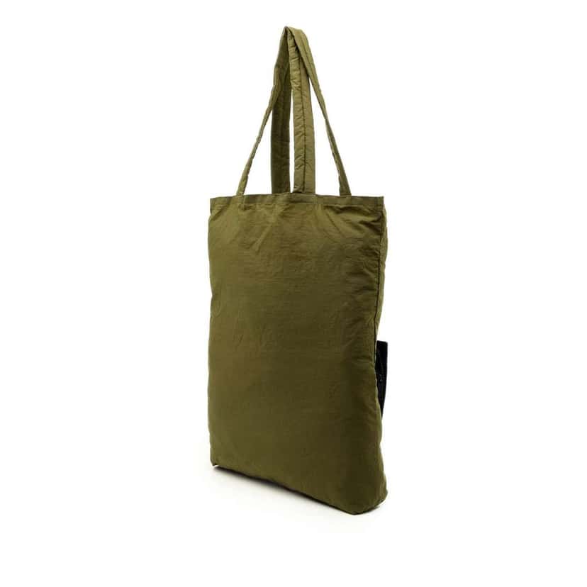 Bottega Veneta Intrecciato Trimmed Nylon Eco Tote Green Very good condition - Back View