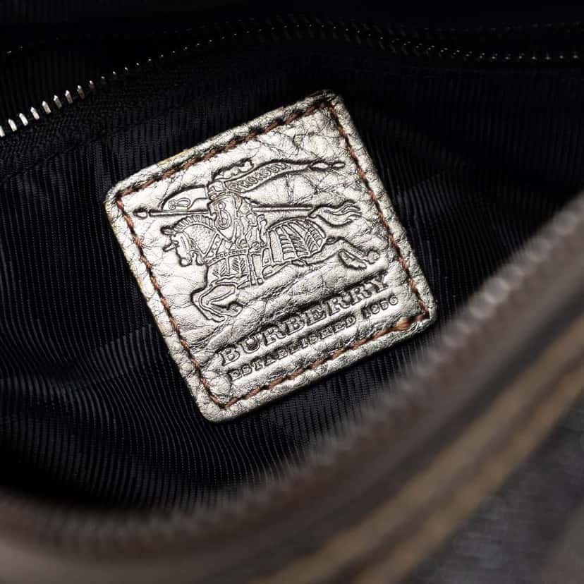 Burberry Smoke Check Canvas Boston Bag Brown Canvas Very good condition - Box View