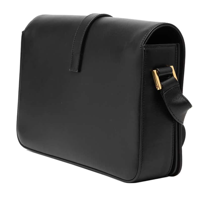 Saint Laurent Medium Leather Monogram Universite Bag Black Leather Very good condition - Back View