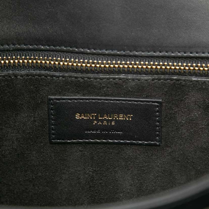 Saint Laurent Medium Leather Monogram Universite Bag Black Leather Very good condition - Box View