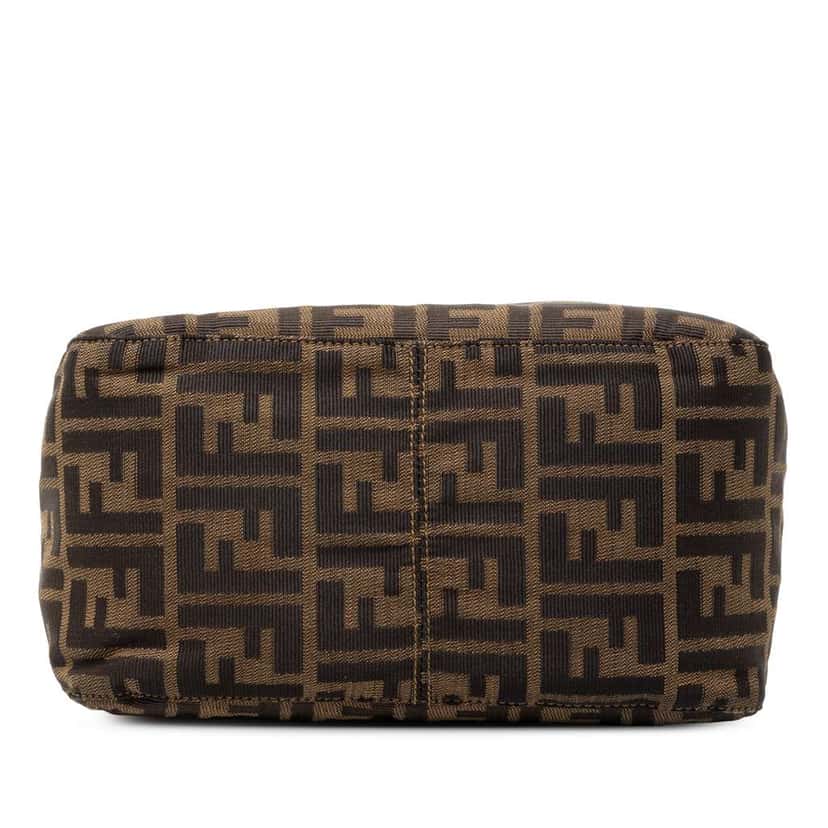 Fendi Zucca Canvas Double Flap Shoulder Bag Brown Canvas Very good condition - Inside View