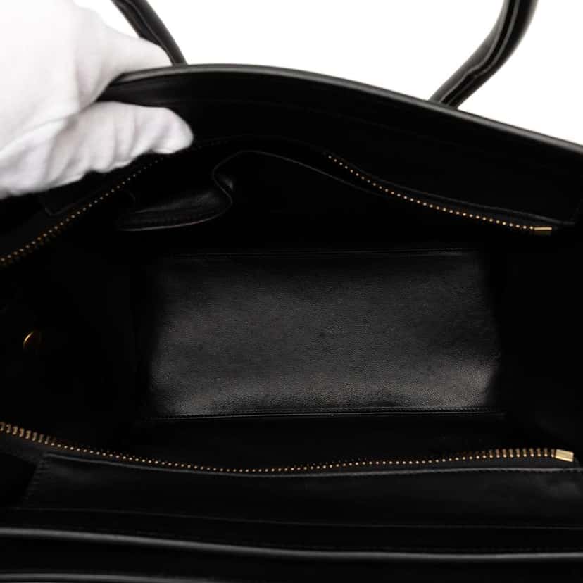 Celine Micro Tricolor Canvas and Leather Luggage Tote White Canvas Very good condition - Model View