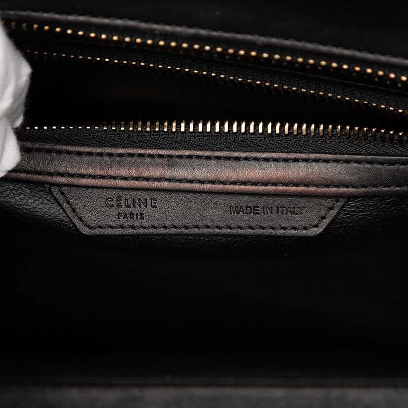 Celine Micro Tricolor Canvas and Leather Luggage Tote White Canvas Very good condition - Box View