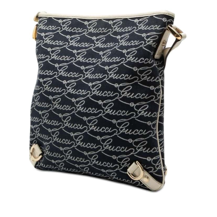 Gucci 85th Anniversary Denim Abbey D Ring Crossbody Blue Denim Very good condition - Back View