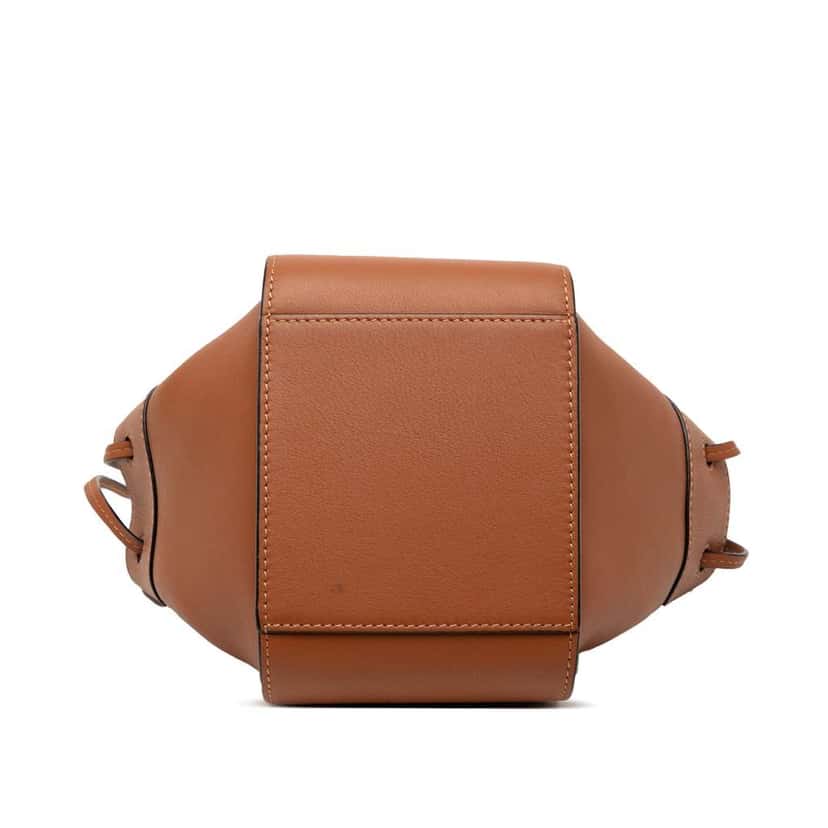 Loewe Mini Leather Drawstring Hammock Bag Brown Leather Very good condition - Inside View