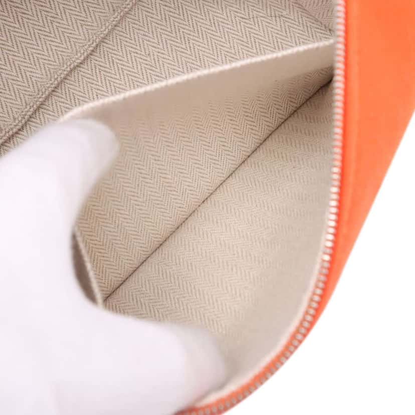 Hermès Small Toile Bride A Brac Case Orange Canvas Good condition - Model View