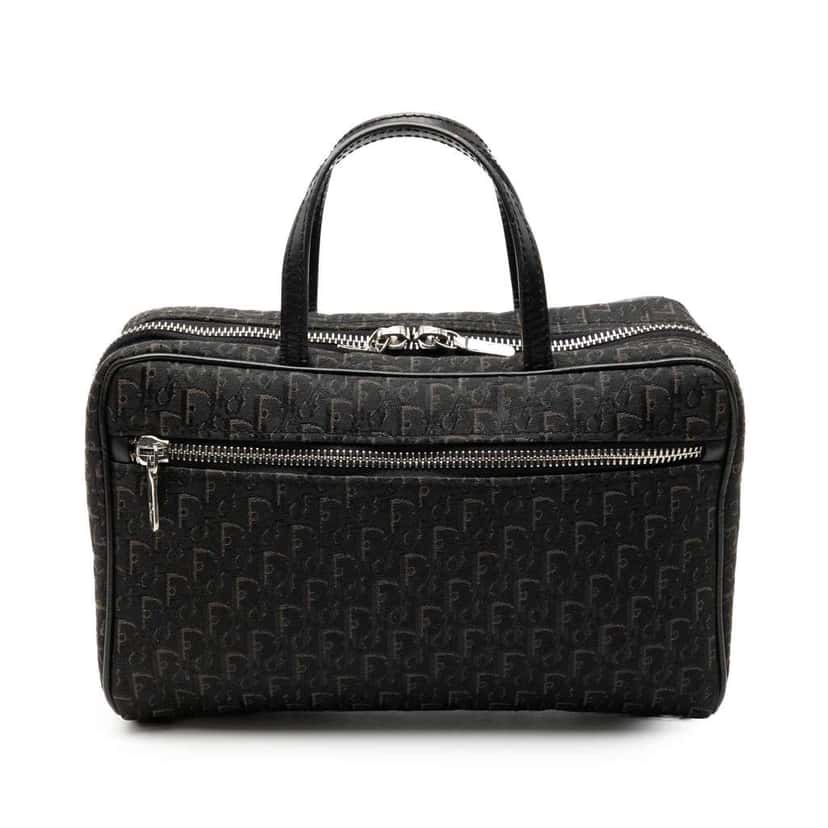 Dior Diorissimo Trotter Canvas Handbag Black Canvas Very good condition - Front View