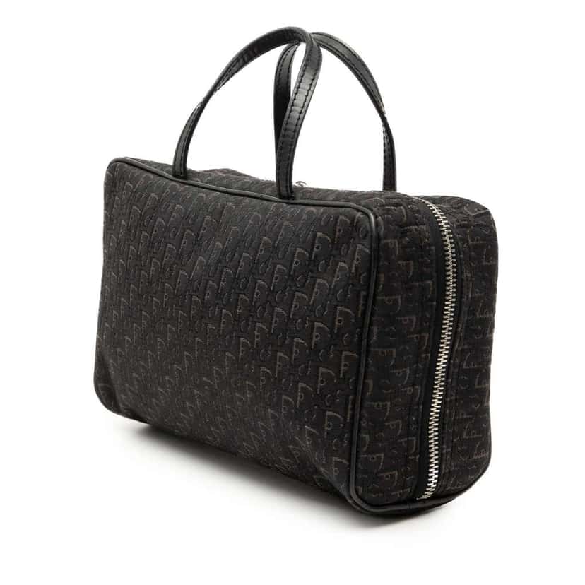 Dior Diorissimo Trotter Canvas Handbag Black Canvas Very good condition - Back View