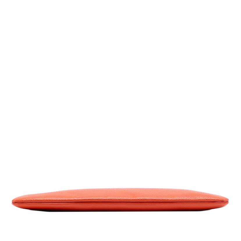 Gucci Calfskin Bamboo Tassel Clutch Orange Leather Very good condition - Inside View