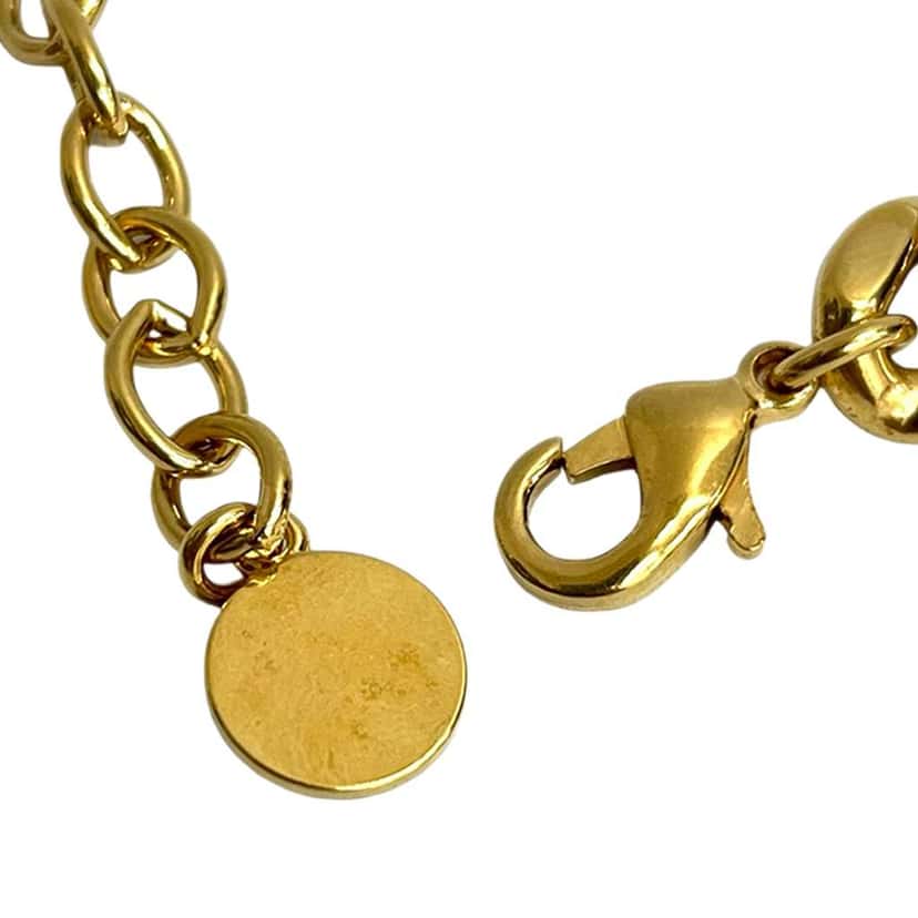 Dior Gold Plated Lacquered CD Logo Chain Necklace Gold Metal Very good condition - Box View