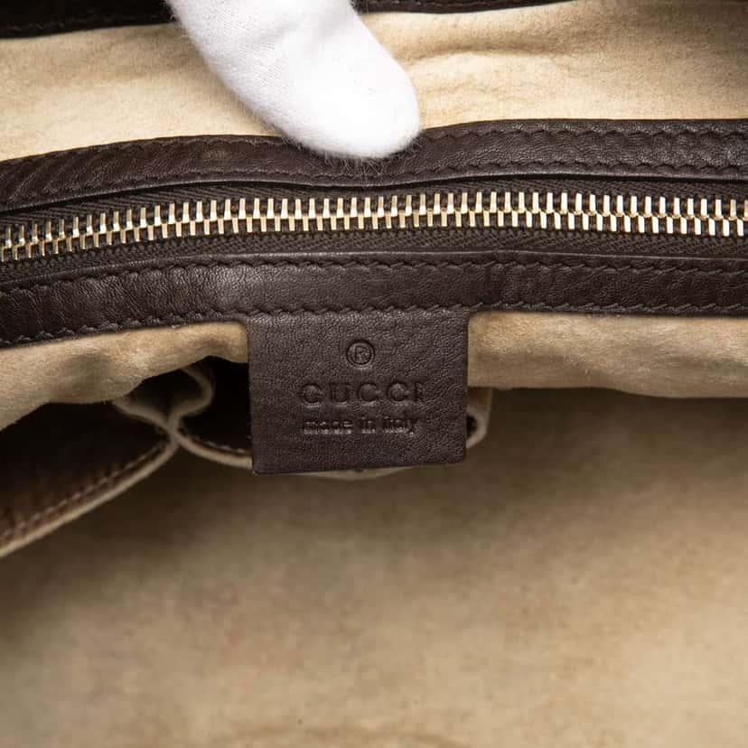 Gucci Calfskin Half Moon Hobo Brown Leather Very good condition - Box View