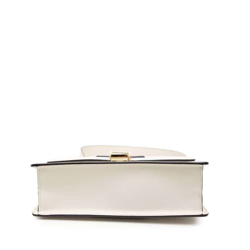 Gucci Small Leather Sylvie Web Satchel White Leather Very good condition - Inside View