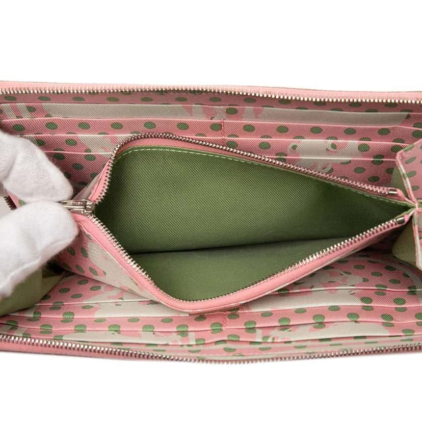 Hermès Epsom Silk'In Classique Long Wallet Pink Leather Good condition - Model View