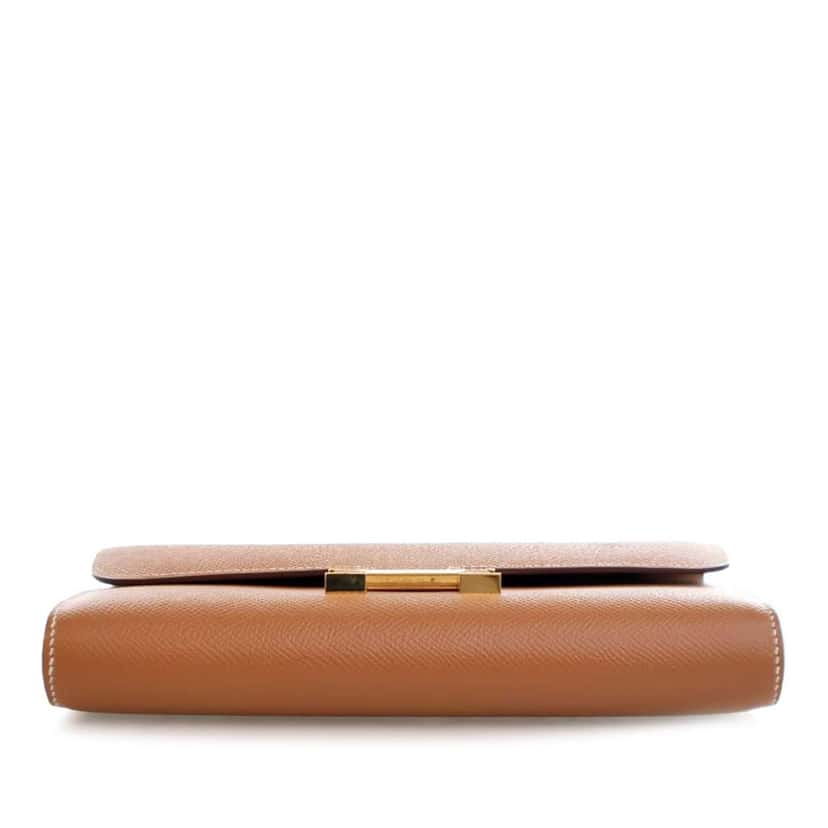 Hermès Epsom Constance Long To Go Wallet Brown Leather Good condition - Inside View