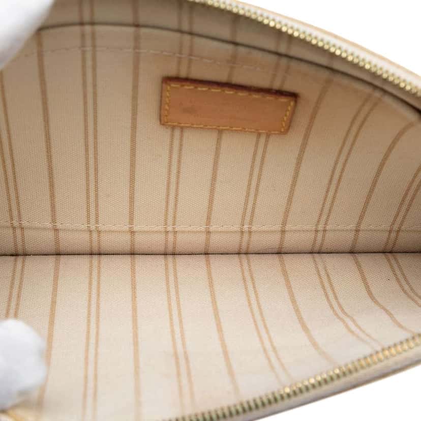 Louis Vuitton Damier Azur Neverfull MM Pouch White Very good condition - Model View